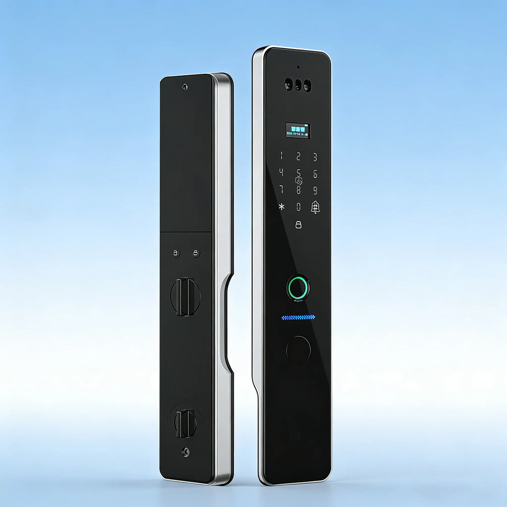 Latest Cerradura Inteligente 3D Face Fingerprint Door Lock Smart Camera Electric Password WiFi Network Memory Card Storage