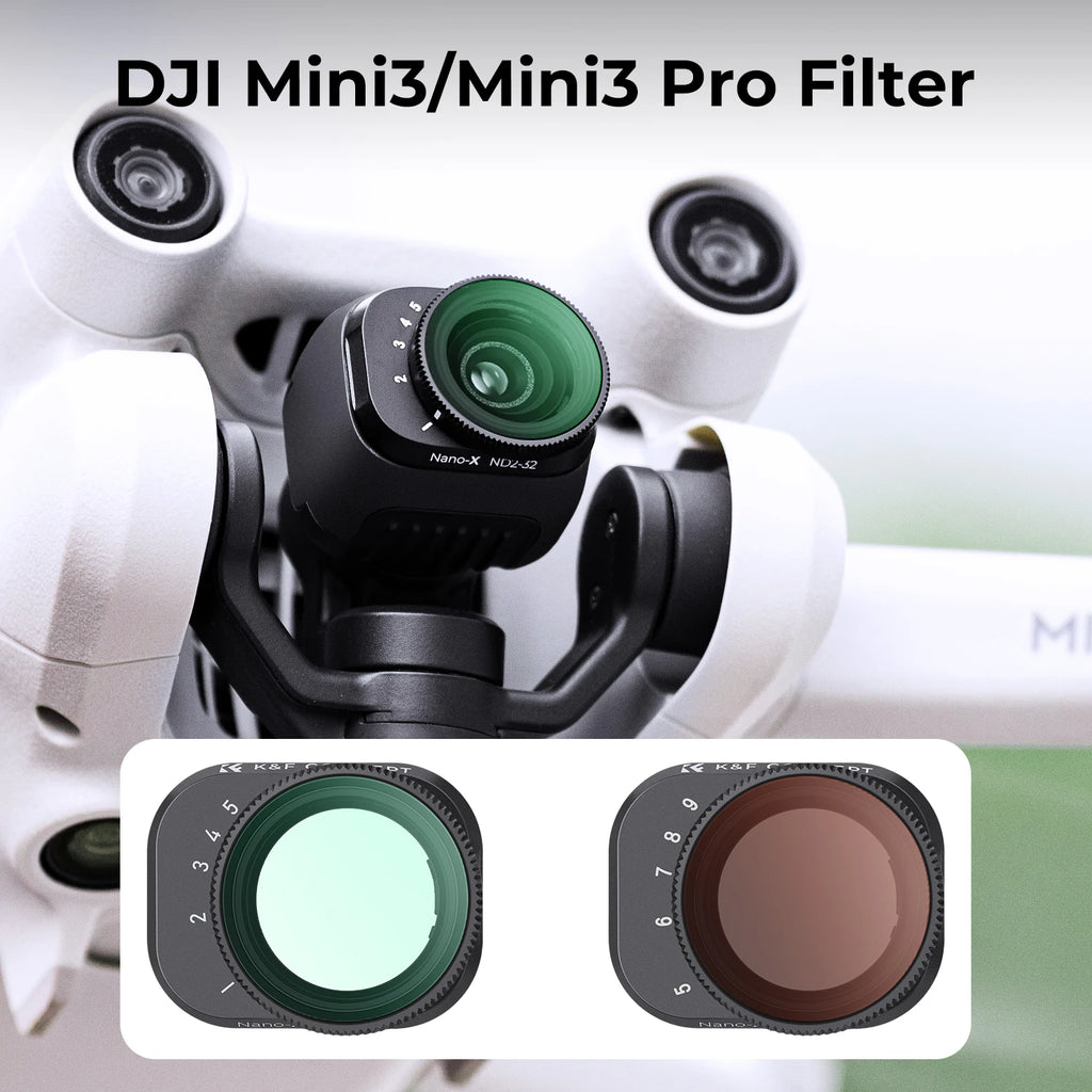 DJI Mini 3 Pro Variable ND Filter Kit - Premium Optical Glass Lens Tidesmit