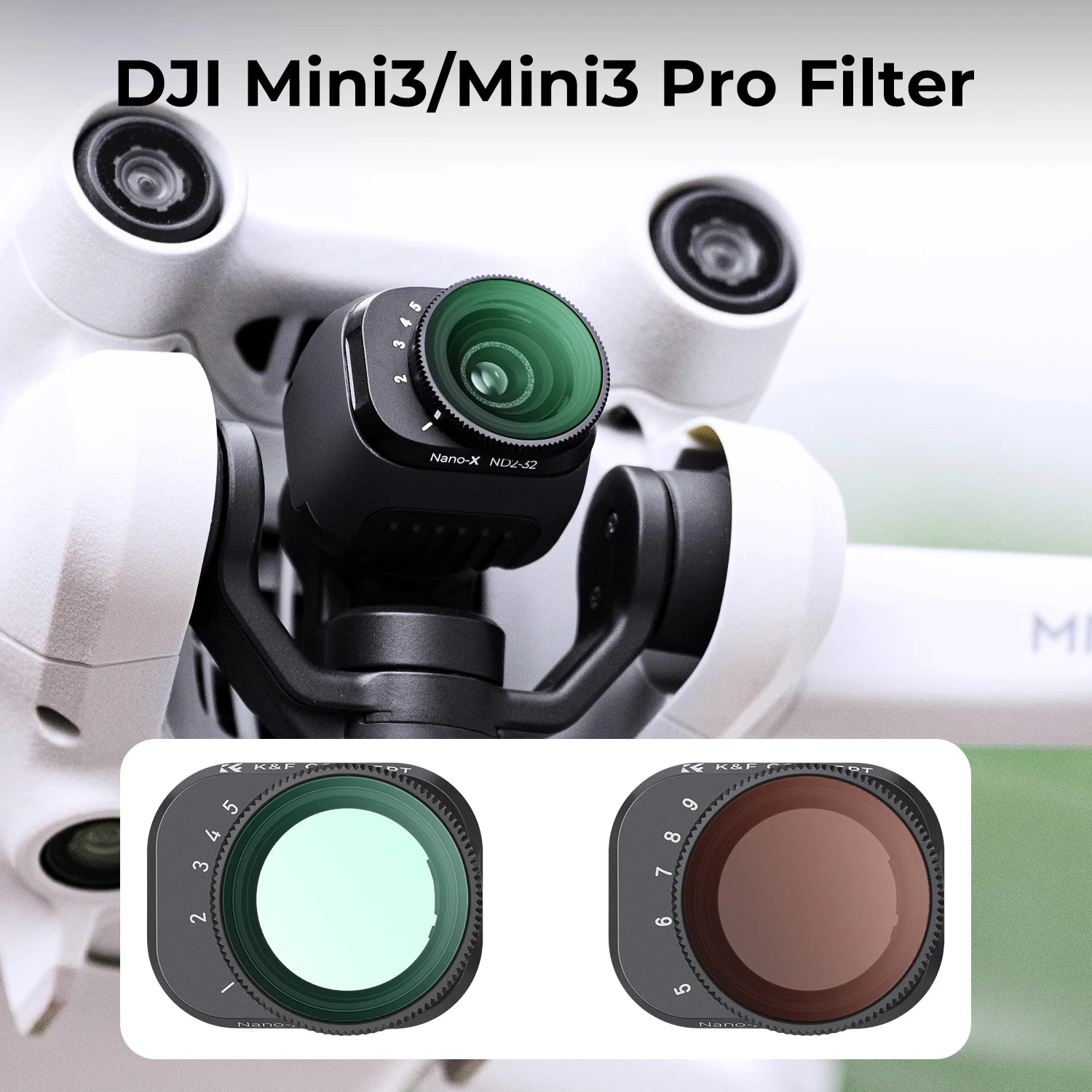 DJI Mini 3 Pro Variable ND Filter Kit - Premium Optical Glass Lens Tidesmit
