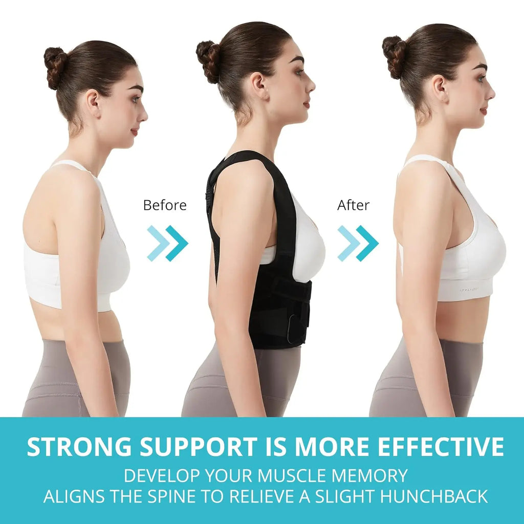 Back Brace Posture Support for Women and Men, Shoulder Straightener, Adjustable Full Back Support, Upper and Lower Back  Brace