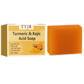 Lemon Turmeric Acid Soap - Deep Cleansing and Moisturizing, Contains Vitamin E and Olive Oil, Handmade, Suitable for Hair, Face, and Body, Suitable for All Skin Types, Lemon Turmeric Soap