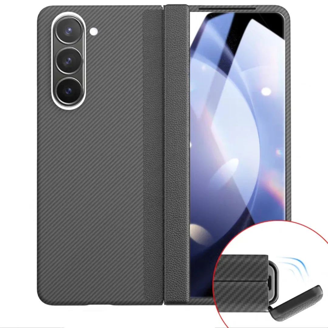 Samsung Galaxy Z Fold 6 Carbon Fiber Case - Slim Military-Grade Cover Tidesmit