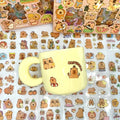 Capybara Cartoon Sticker Pack (100 Designs) | Removable Waterproof Decals for DIY Crafts & Home Decor