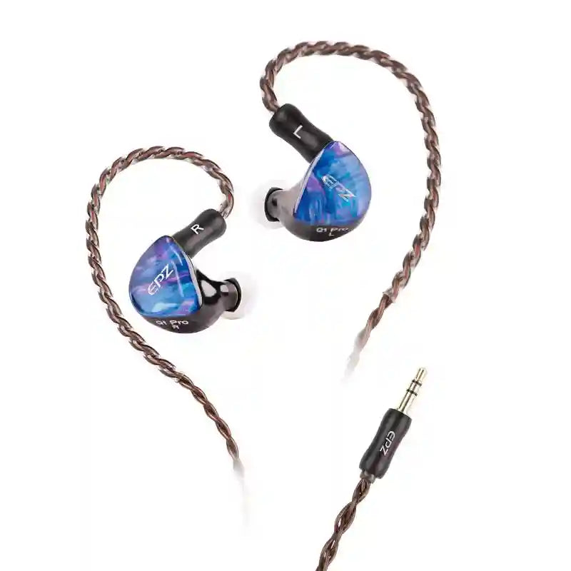 Wired HiFi IEM Earphones with Mic | High-Fidelity Bass Earbuds blue(no mic) China Mainland Tidesmit