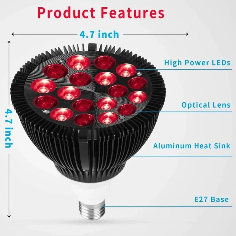 LED Therapy Lamp 660nm 850nm Near-infrared Therapy Lamp PAR38 Beauty Lamp Led Light Therapy Body Care