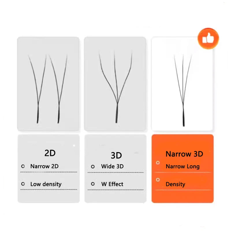 MARIA 3D Narrow W Shape Eyelashes Hand Premium lashes Soft Light Natural Lashes Extension Supplies Makeup Mesh Net Cross