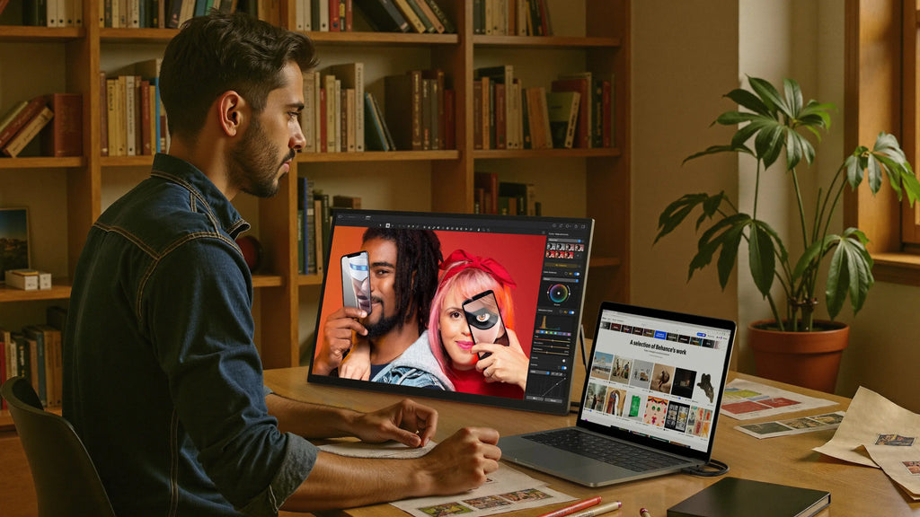 UPERFECT UHD 4K 23.8" Large QLED Screen USB-C HDMI Work Home Second Monitor W/180°Adjustable Stand For Laptop Desktop PC Mac PS5