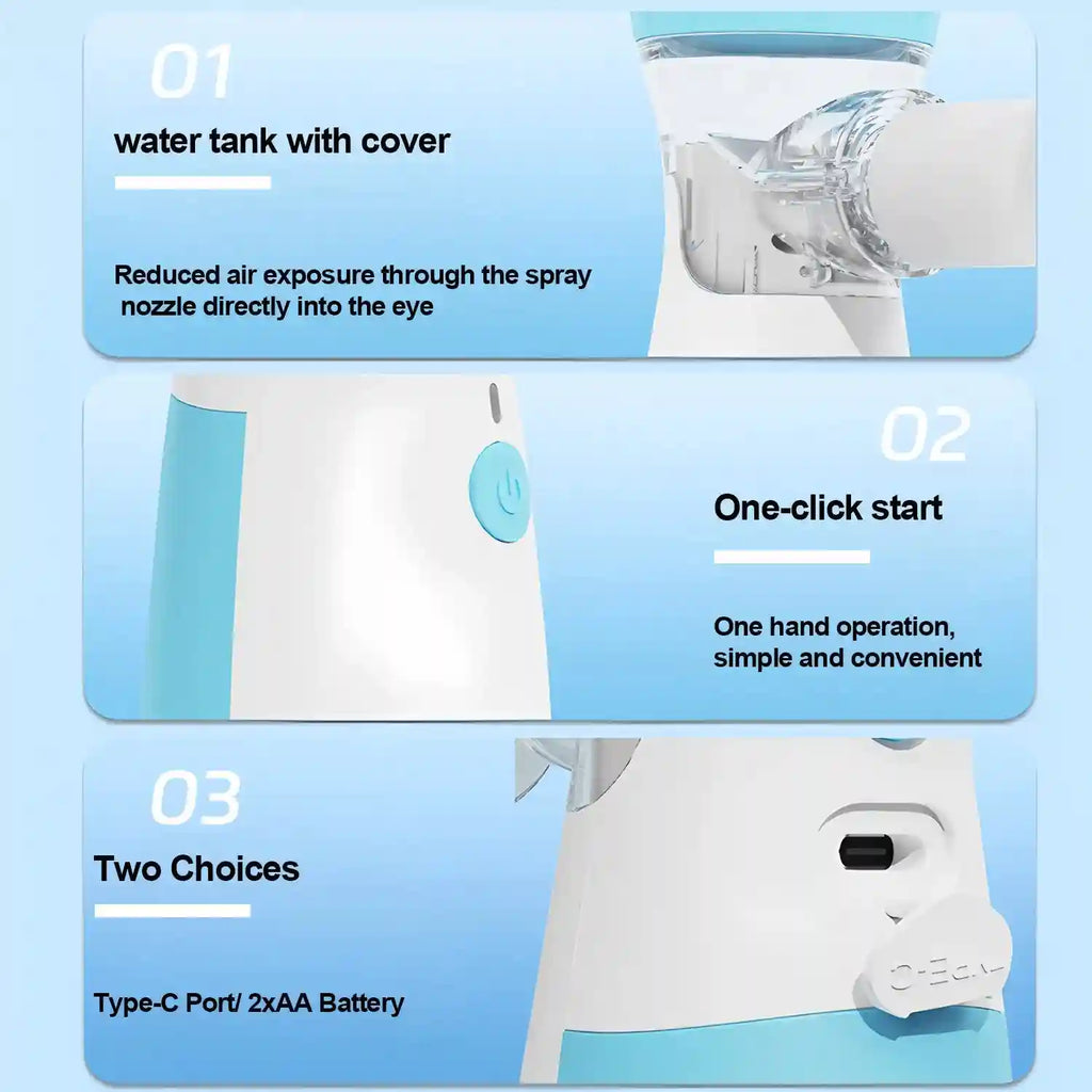 Eye Nano Humidifier Nebulizer - Portable Dry Eye Relief | Tidesmit Eye Massage Instrument Tidesmit