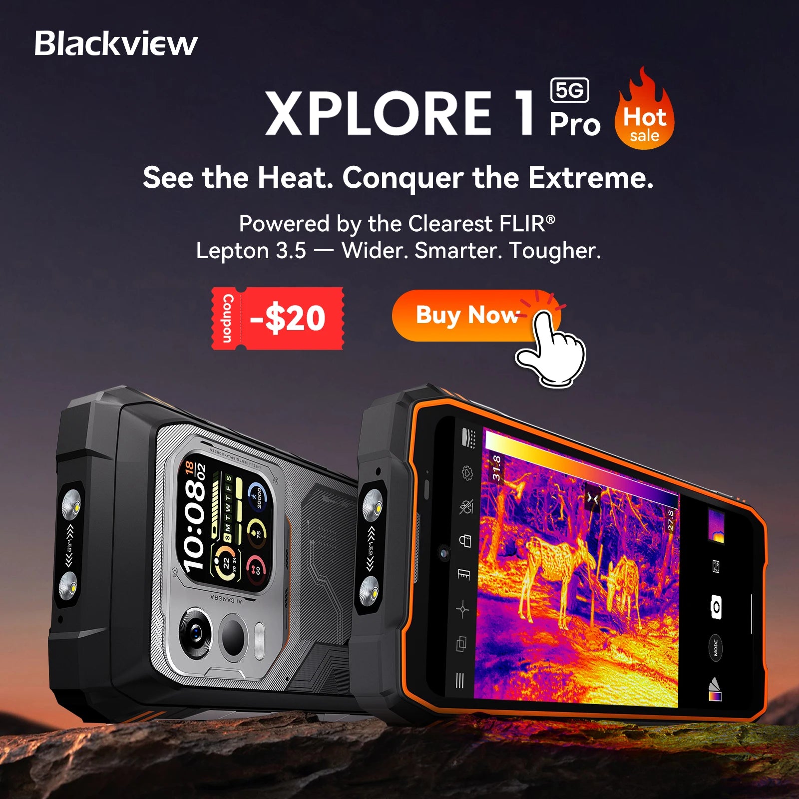 Blackview OSCAL PILOT 3 5G mobile phones AI Rugged Smartphone MTK 6300, 6.78" 2.4K Display 120Hz, 12GB 256GB, 7500Amh Phones