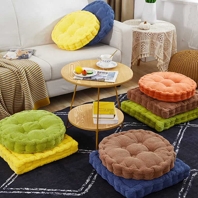 Meditation Floor Square Pillow For Seating On Floor Solid Tufted Thick Pad Cushion For Yoga Balcony Chair Seat Cushions Pouf 방석