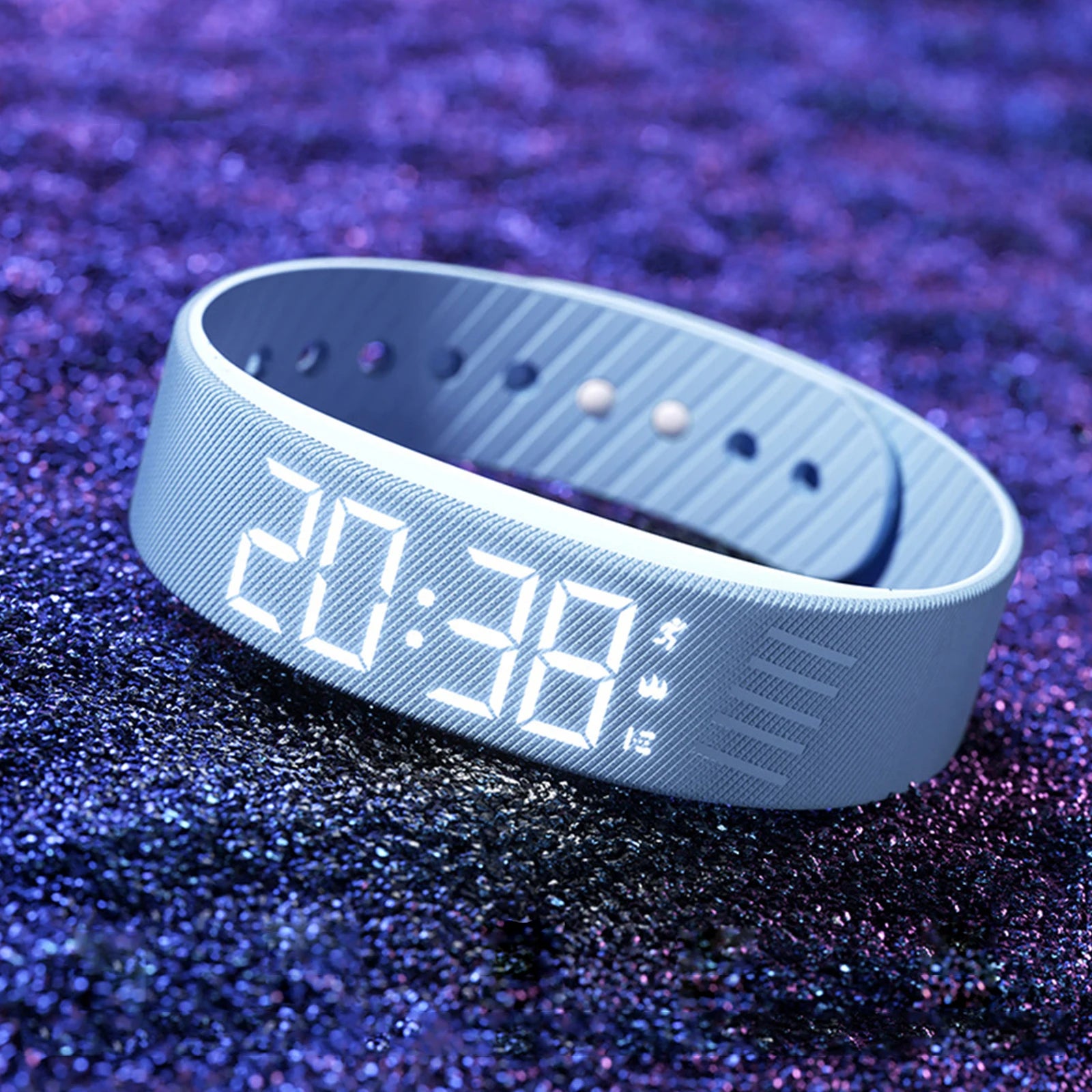 Vibrating Alarm Wristband Waterproof Silent Vibration Alarm Watch with Step Counter Pedometer for Heavy Sleepers Students