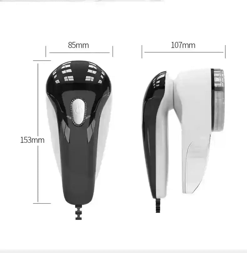 Tidesmit portable electric lint remover for clothes, sweaters, and carpets, side angle view of blade mechanism