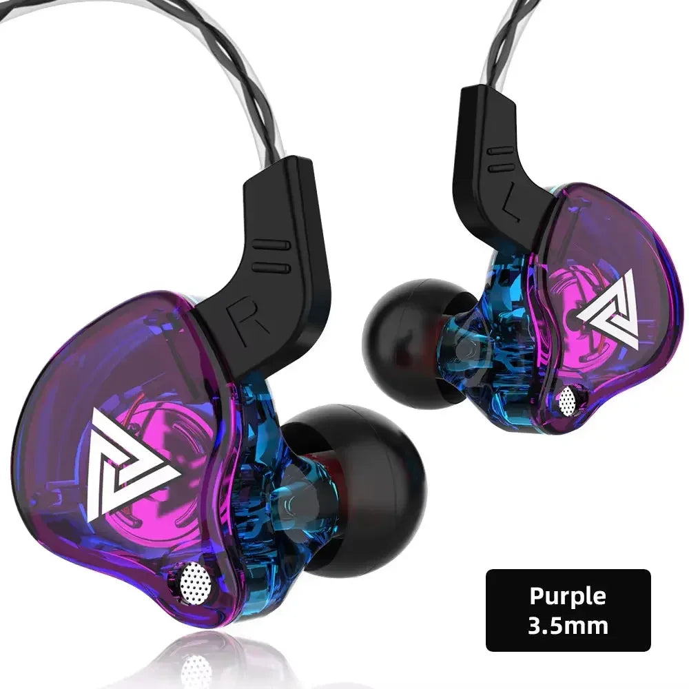 6 Dynamic Driver Wired In-Ear Headphones with Mic by Tidesmit purple 3.5mm China Mainland Tidesmit
