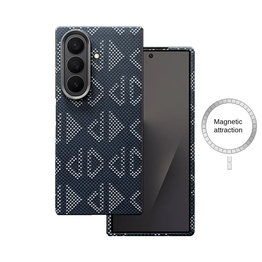 Samsung Galaxy Z Fold 7 Aramid Carbon Fiber Case - Slim Military Grade Protection Geometry Galaxy Z Fold7 Tidesmit