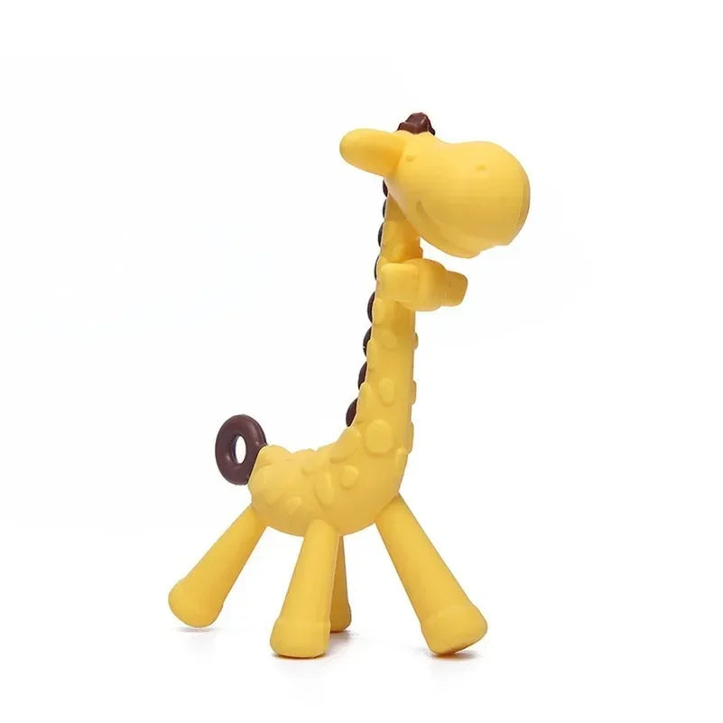 Cute Baby Molar Teethers Toy Soft Silicone Giraffe Rabbit Cartoon Teething for Babies Relief Gums Pain Toys Newborn Essentials