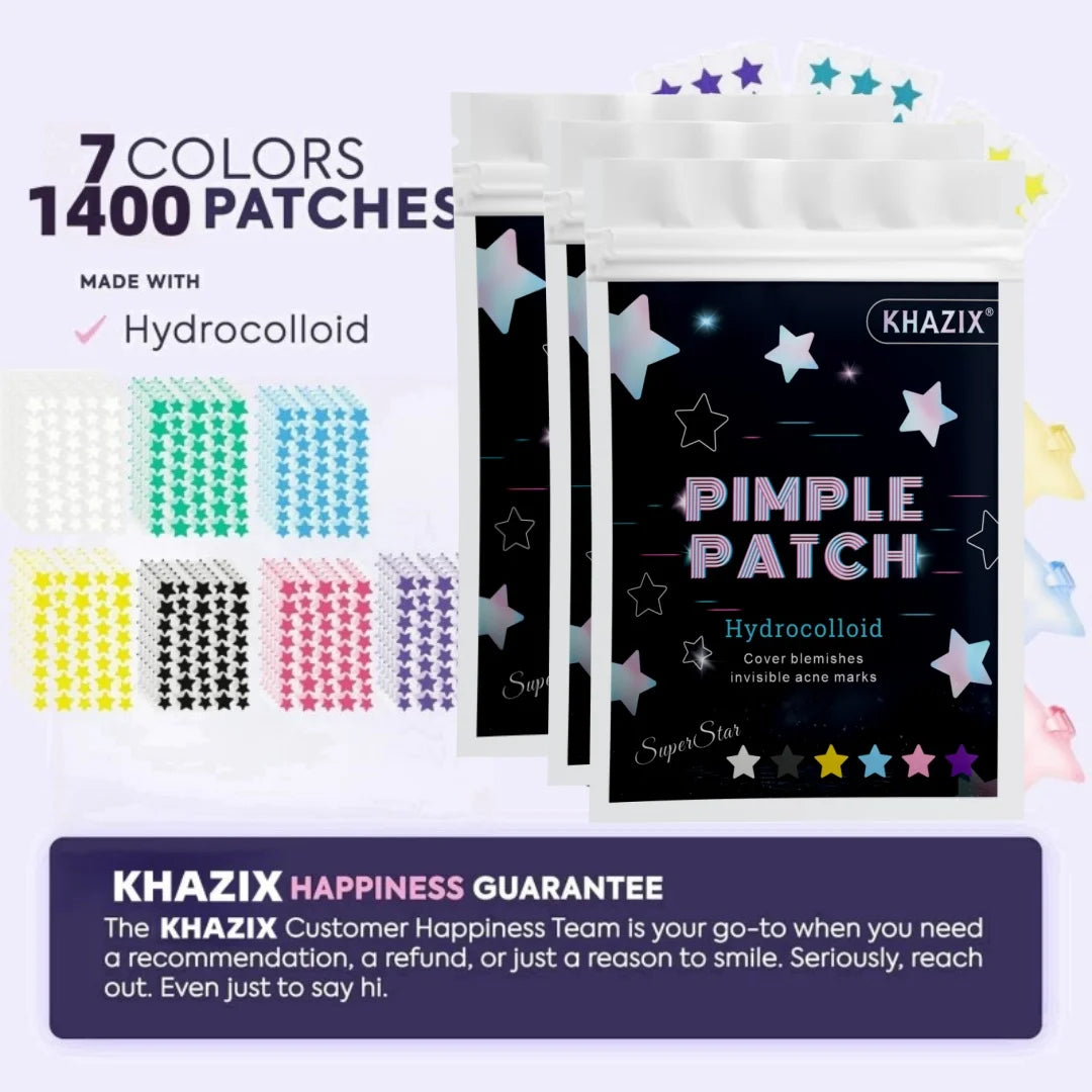 40 pieces of multi-color star acne patches, facial acne patches, concealer acne patches, and pimples patches, ultra-thin.