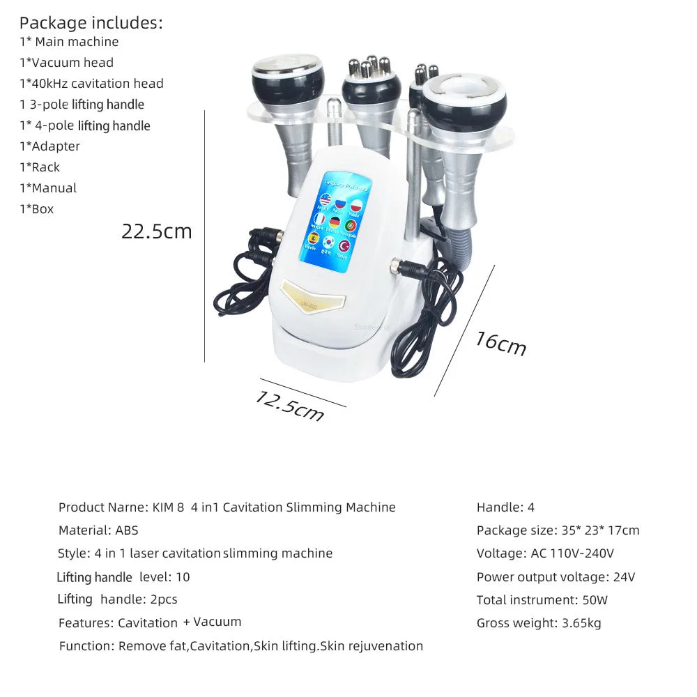 40K Cavitation Slimming Machine for Body Contouring and Skin Tightening Body Shaping Massage Equipment Tidesmit