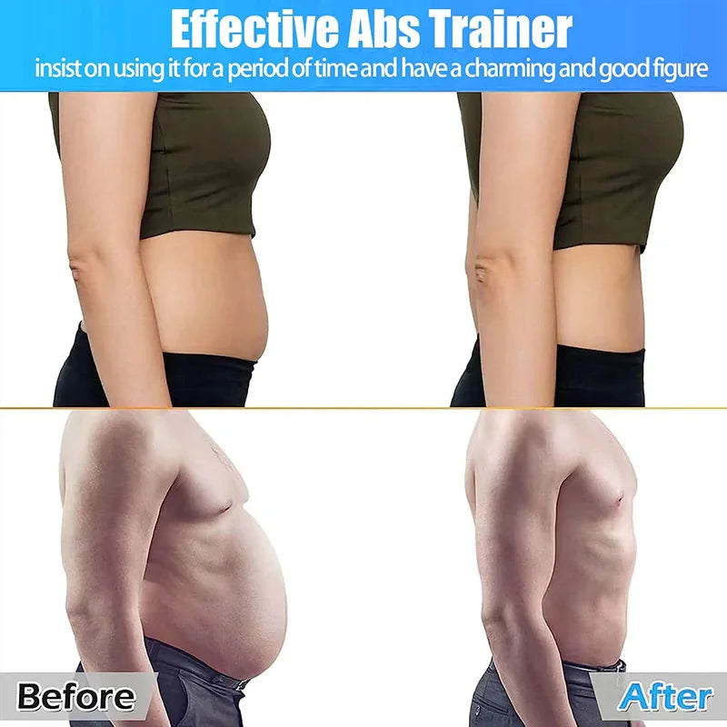 EMS Abdominal Toner Belt - Rechargeable Wireless Muscle Stimulator Body Shaping Massage Equipment Tidesmit