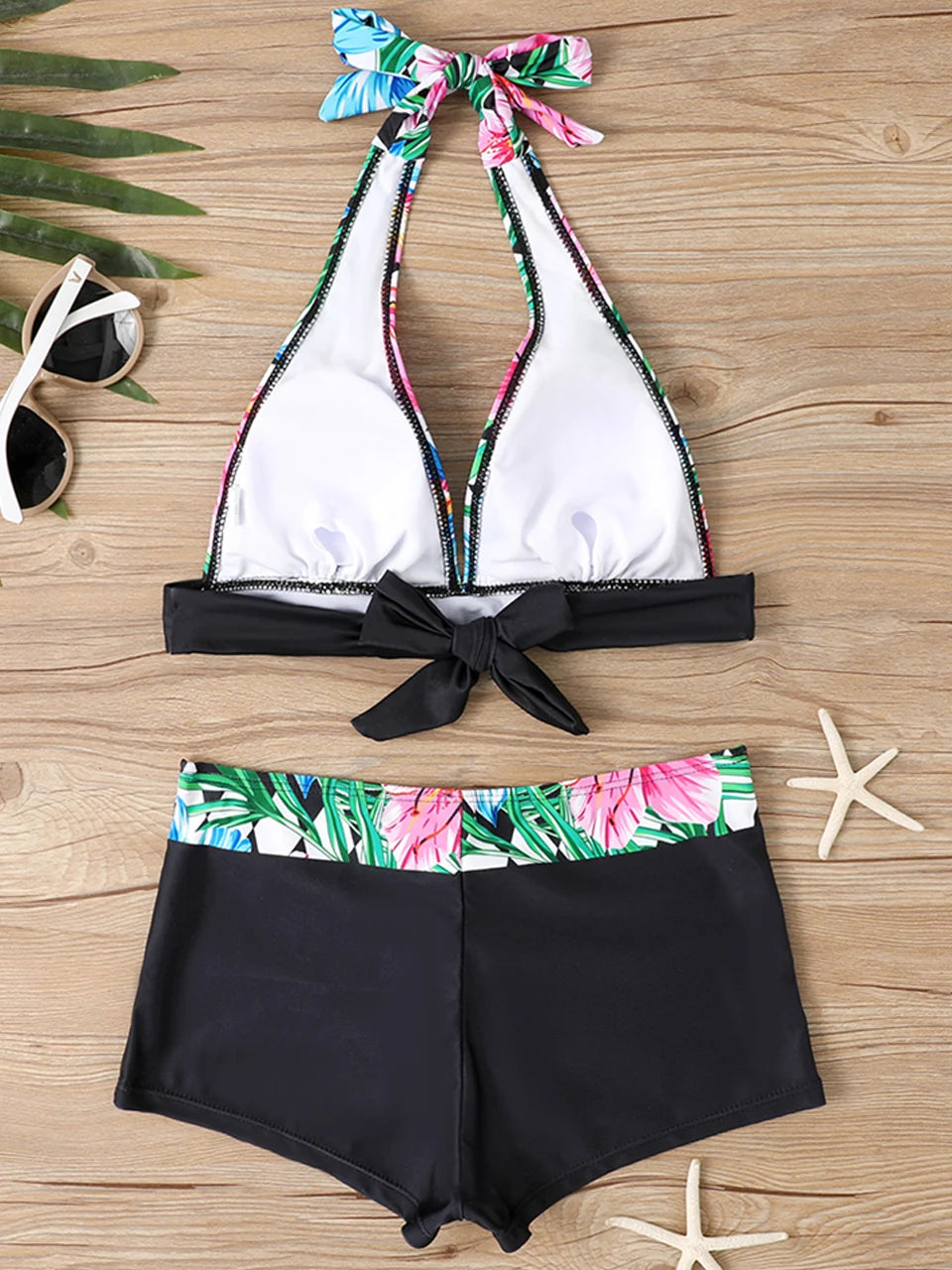 2025 High Waist Bikinis Women Sports Swimwear Print Bathing Suit Female Padded Beach Wear Bathers Swimming Swimsuit Summer