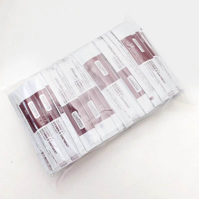100Pcs Fougera A&D Vitamin Ointment for Tattoo Aftercare, Anti-Scar Healing Gel for Permanent Makeup, Eyebrow, and Lips.