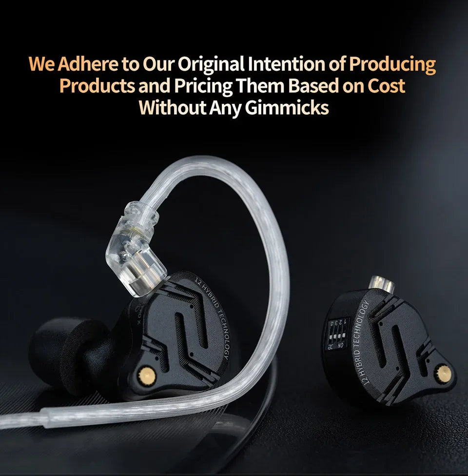 Tidesmit 1DD+5BA Hybrid In-Ear Monitors | HiFi Bass Wired Earphones Tidesmit