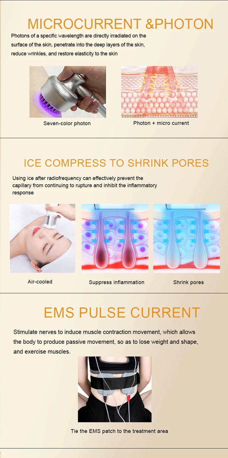 9-in-1 Ultrasonic Cavitation Machine for Professional Body Slimming Body Shaping Massage Equipment Tidesmit