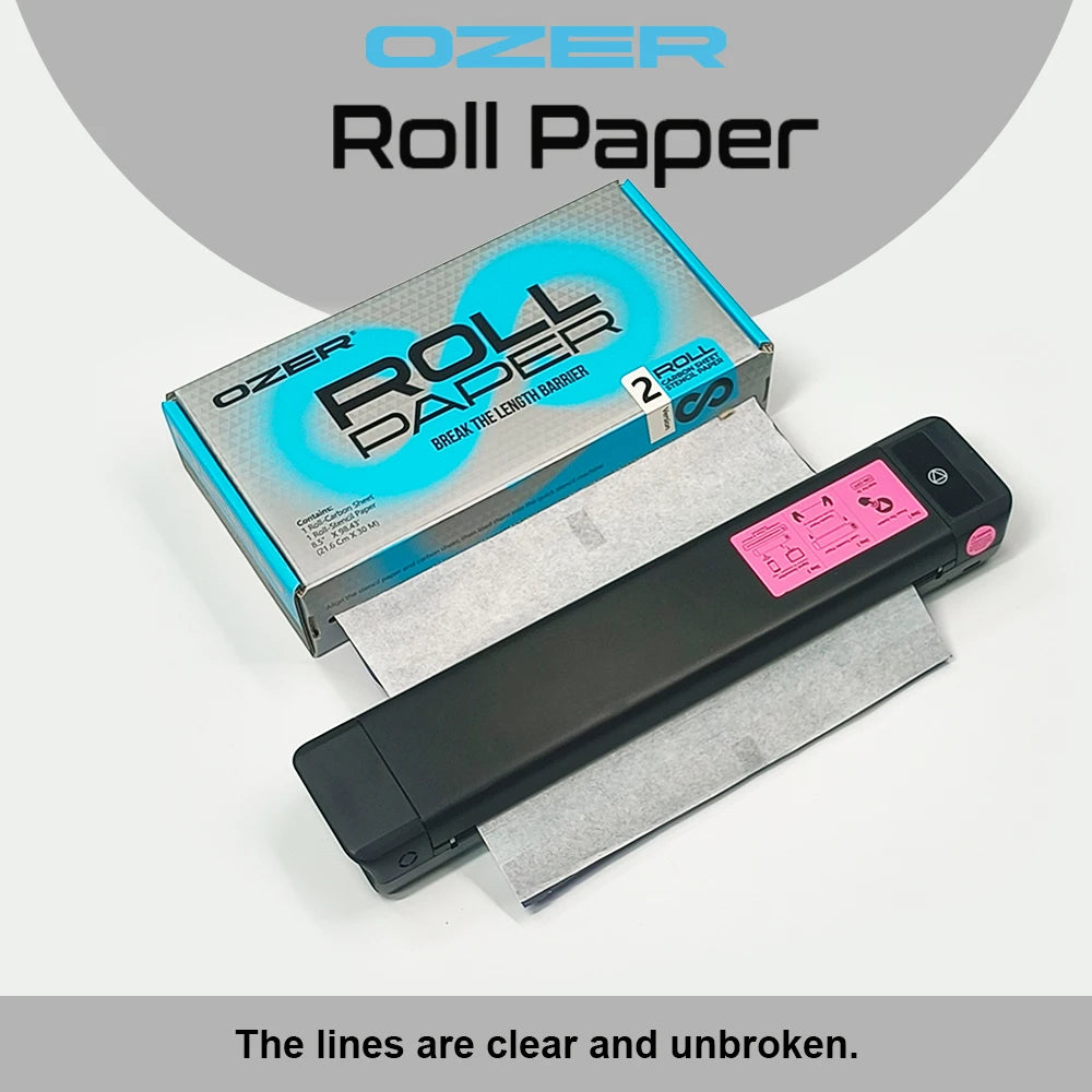 Tattoo Transfer Paper for Thermal Printers - 100 Sheets High Precision Permanent Makeup Machines Tidesmit
