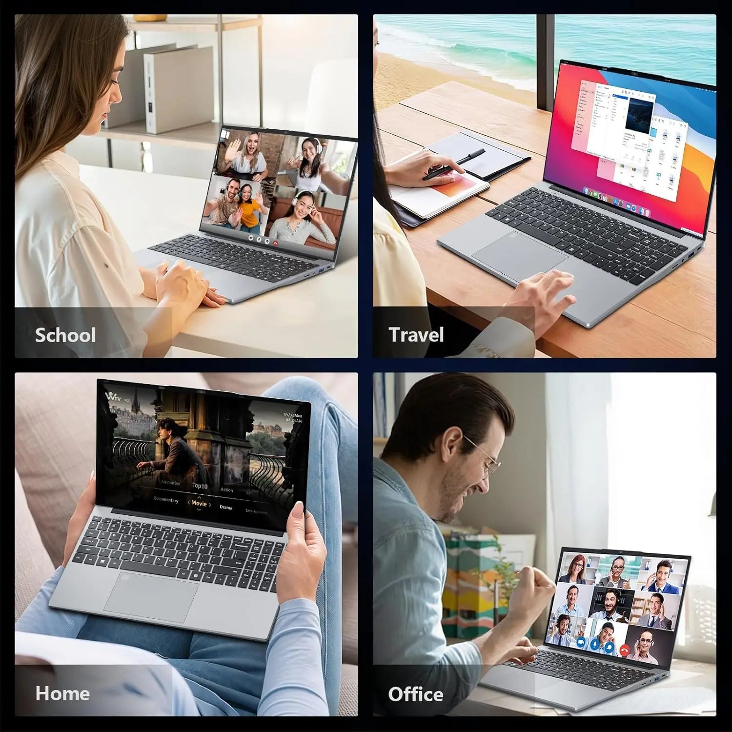 Windows 11 Gaming Laptop 15.6" Intel Core i9 10980HK/i3 6100U PC Gamer Computer 16GB RAM SSD 1TB Notebook PC Bag Office Laptop