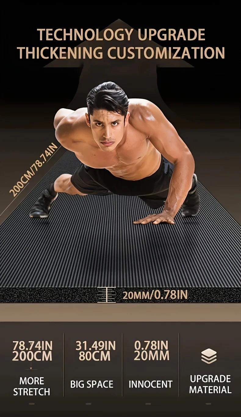 15/20mm Thick NBR Yoga Mat Moisture-proof Outdoor Non-Slip Durable Camping Picnic Mat Exercise Gym Fitness Workout