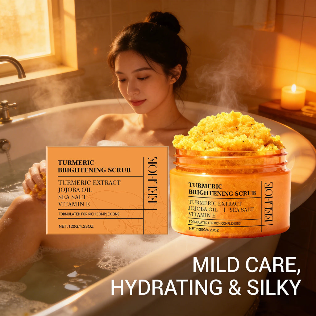 Turmeric Body Scrub for Dark Spots - Brightening Exfoliating Treatment Scrubs Treatments Tidesmit