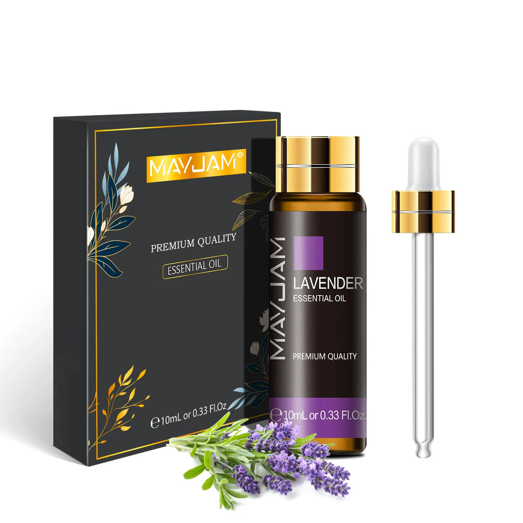 MAYJAM Lavender Jasmine Eucalyptus Vanilla Sandalwood Mint 10ml Natural Plant Essential Oil with Dropper For Diffuser Humidifier