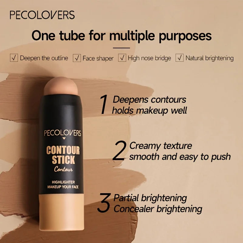 Tidesmit 3D face makeup bronzer and blush stick for natural contouring and highlighting texture close-up