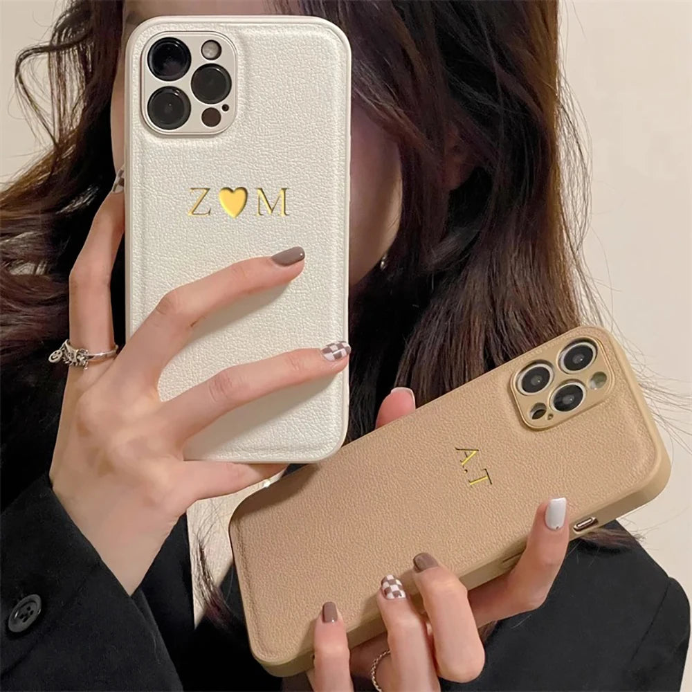 Personalised iPhone Case: Custom Initial Slim Fit Cover with Drop Protection Tidesmit
