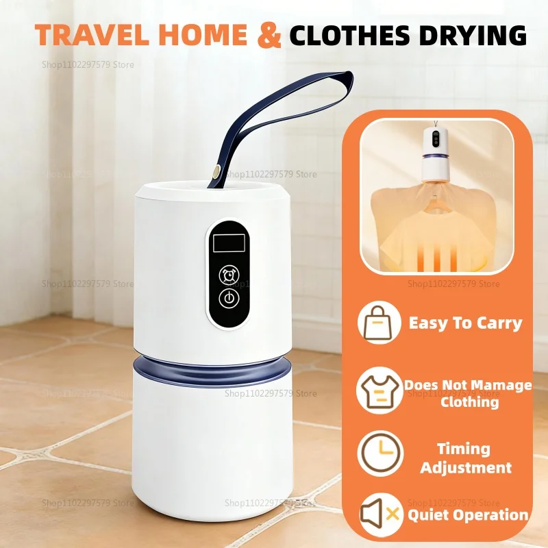 Tidesmit portable electric clothes dryer with compact foldable design and laundry dry bag for RVs and apartments