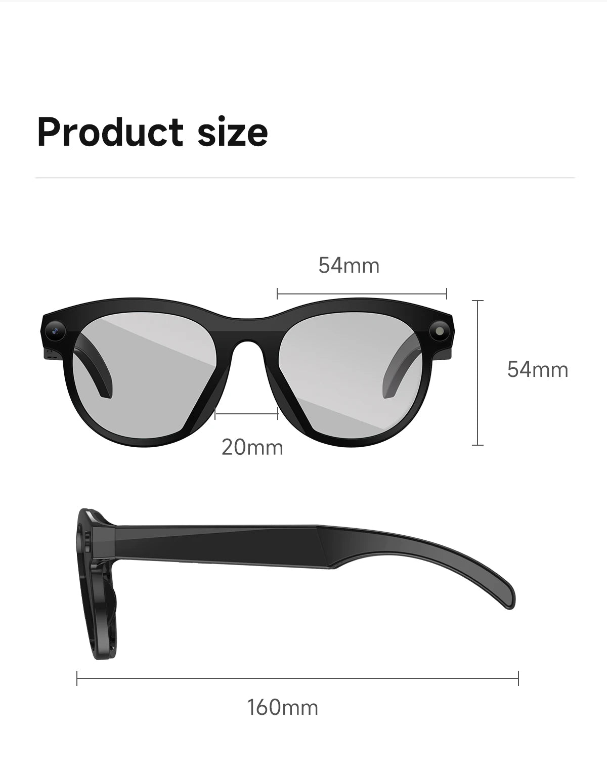 AI Smart Glasses with Camera & Bluetooth Audio | Tidesmit Tech Tidesmit