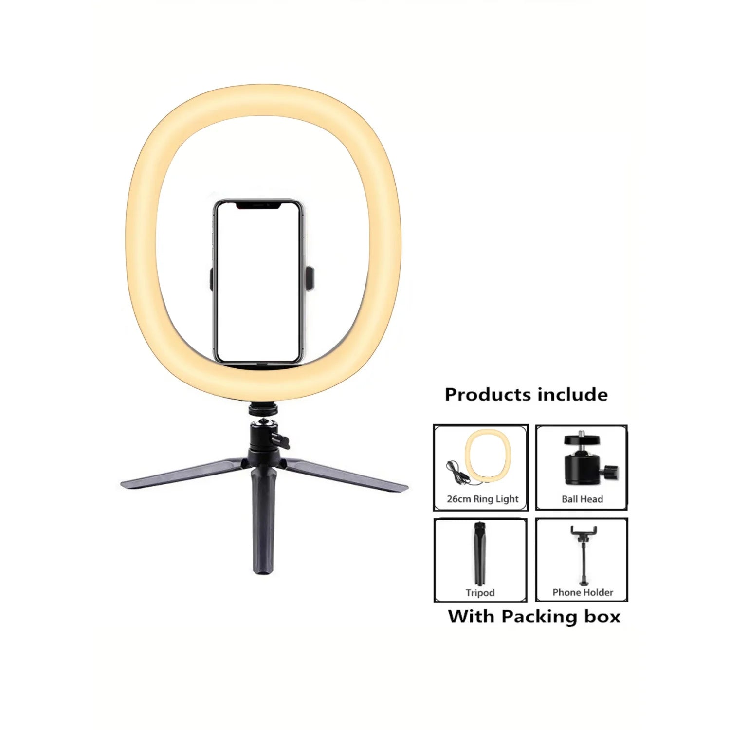 10 Inch LED Ring Light with Tripod for Content Creation - Tidesmit Tidesmit