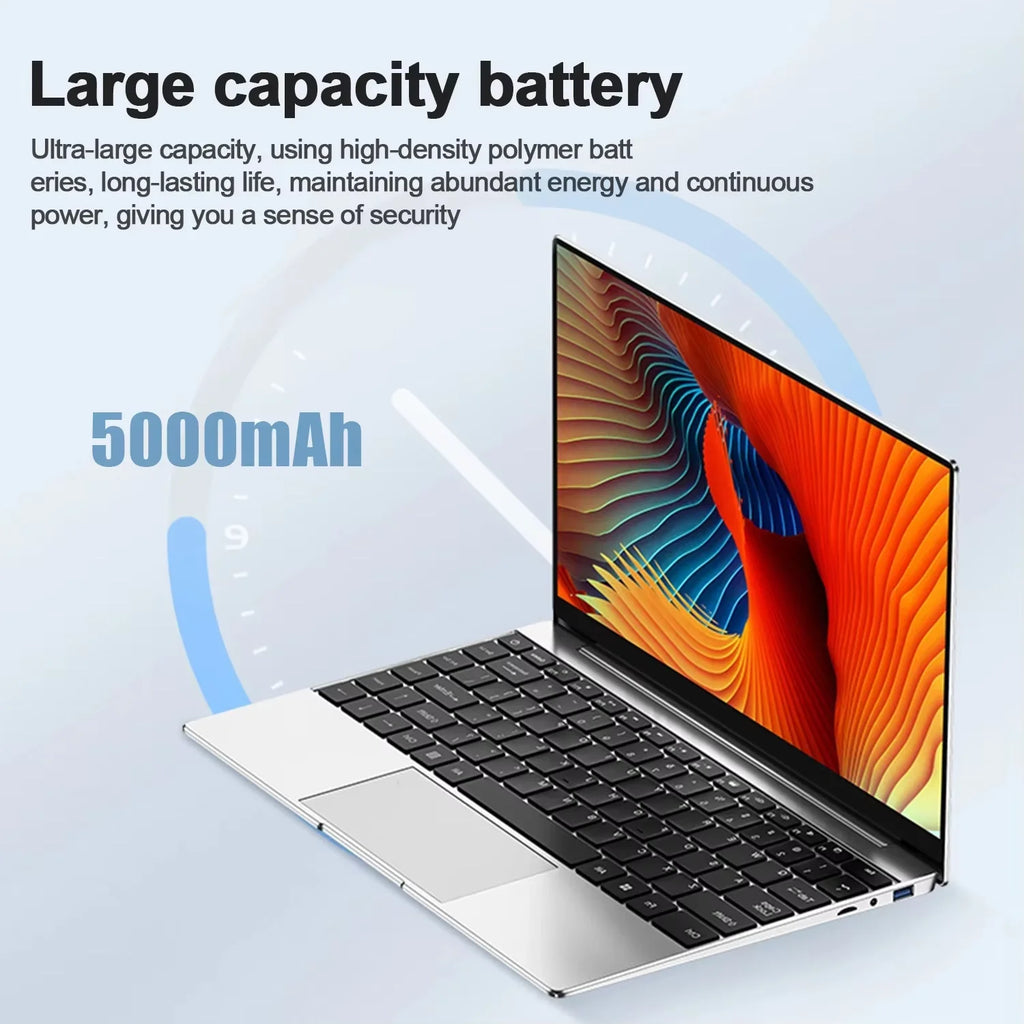 NEW Arrival Portable Intel Core I9 10980HK Laptop Computer 16GB DDR4 1TB SSD 14.1' Notebook Windows 11 4K Office Gaming PC