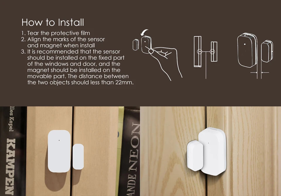 24H Shipping Aqara Window Door Sensor MCCGQ11LM Zigbee Connect Smart Home Security Alarm System Work with Xiaomi & Apple Homekit