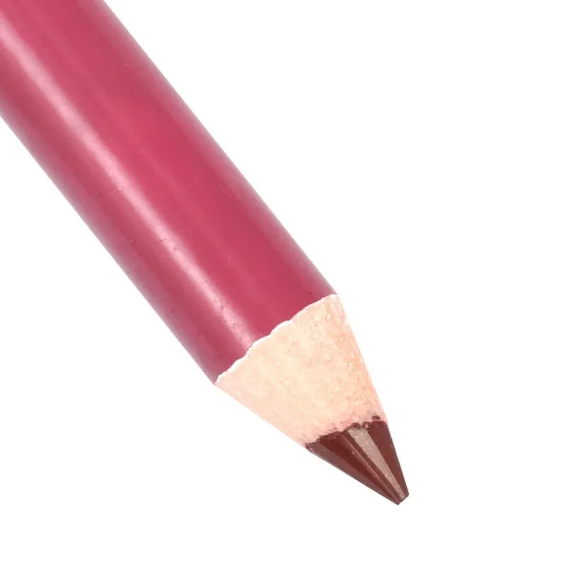 Waterproof velvet matte lip liner pencil in deep berry and brown shades for precise lip contouring and makeup.
