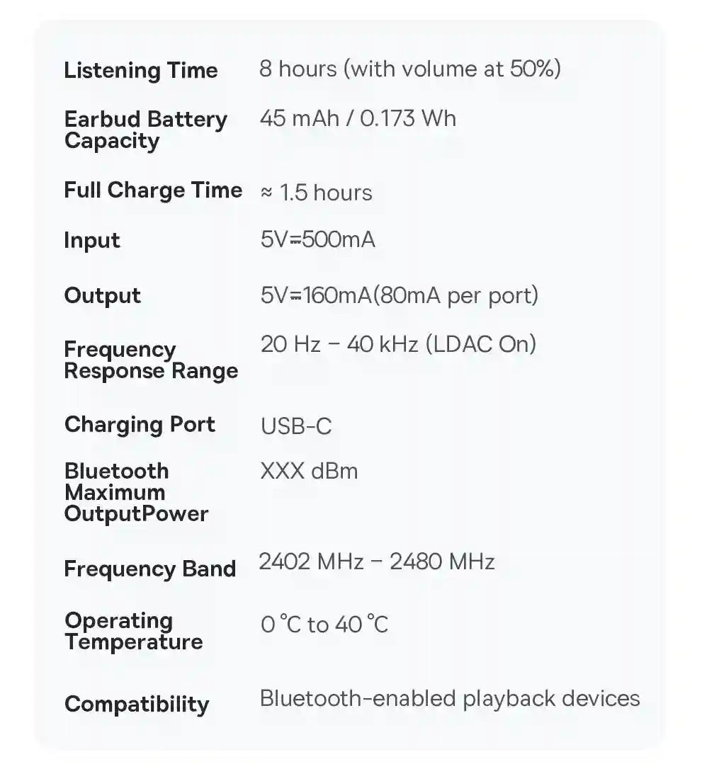 Wireless Sport Earbuds: Bluetooth 5.4 Hi-Res Open-Ear Headphones Tidesmit