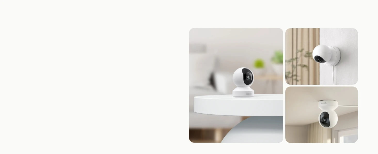 REOLINK 5MP WiFi Security Camera Person/Pet/Crying Detection Indoor Baby Monitor 2 Way Audio PT Auto Tracking IP Camera E1-Pro
