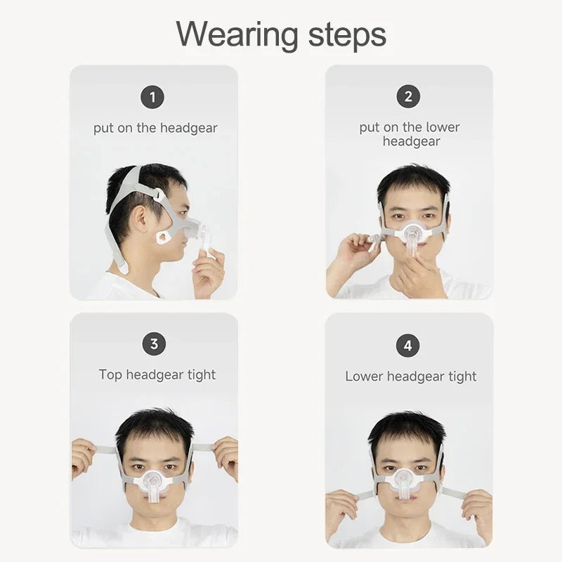 NS5/6/8 Series Nasal Mask for Sleep Apnea Anti-Snoring Medical CPAP Equipment Wide Field of View Unobstructed Accessory