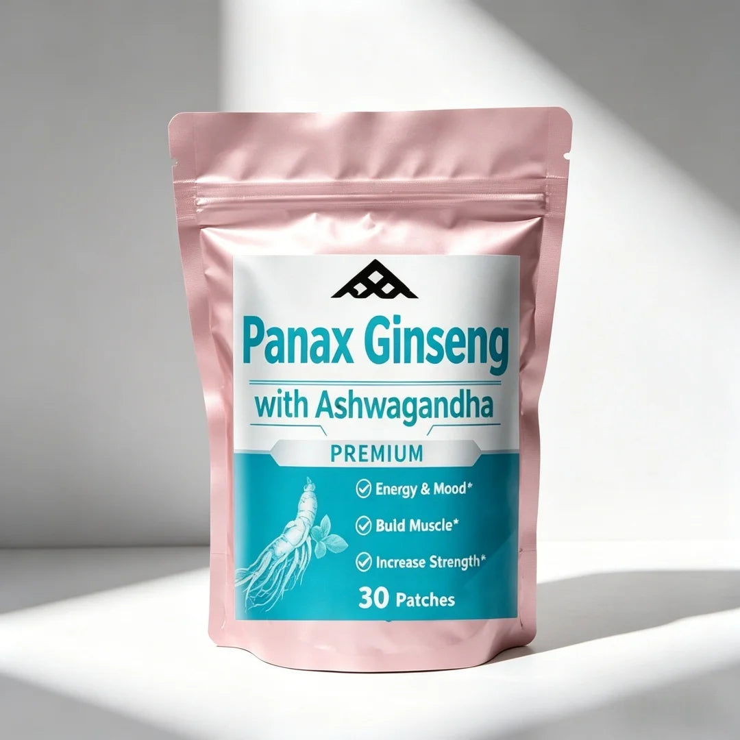 Hot sale Ginseng & Ashwagandha Extracts Patch - Boost Energy, Strength, Vitality & Performance for Men & Women