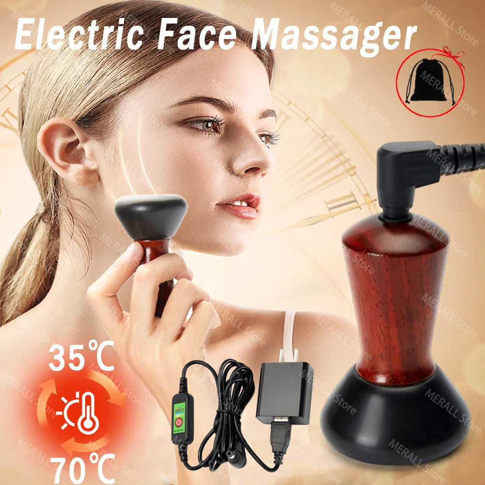 Electric Volcanic Stone Massager | Natural Bian Gua Sha Heat Therapy Back Massage Instrument Tidesmit