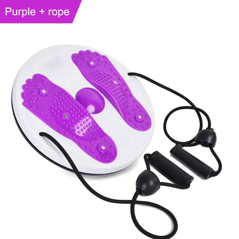 Waist Twisting Disc with Magnetic Massage - Durable Core Toner Body Shaping Massage Equipment Purple with rope Tidesmit