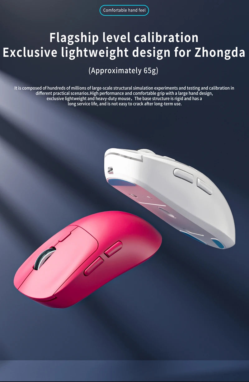 2026 M348 Superlight Mouse Bluetooth 2.4G Wireless Gaming Mouse Flagship Chip Gaming Sensor 6 Adjustable DPI for Office Game