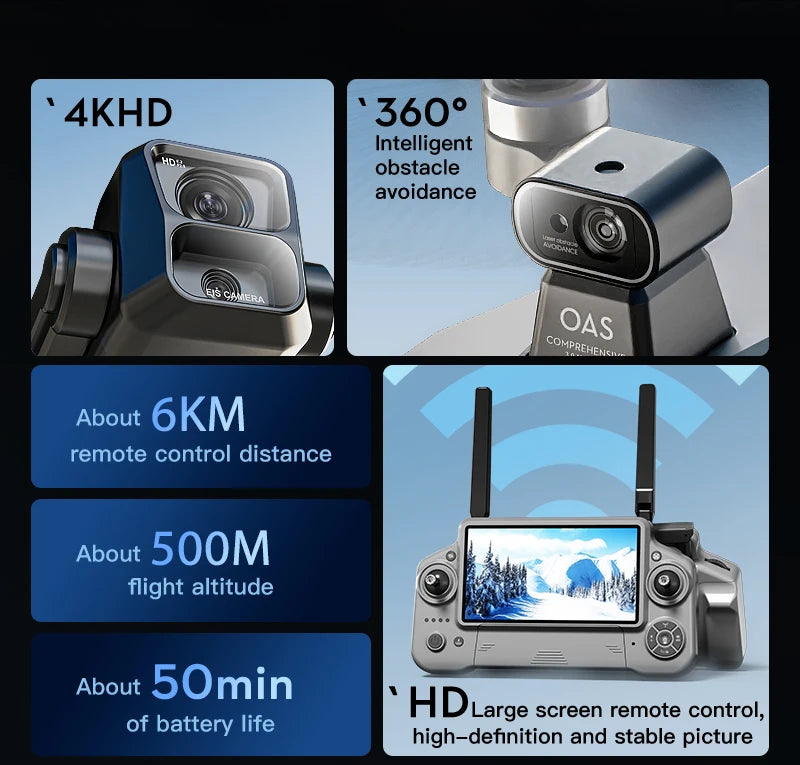 4K GPS Drone with 3-Axis Gimbal & Obstacle Avoidance | KF100 MAX Tidesmit