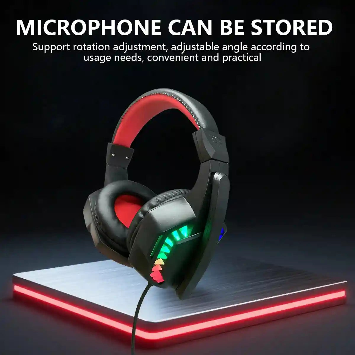 Wired Gaming Headset with RGB Lighting - Over-Ear Precision Audio Tidesmit