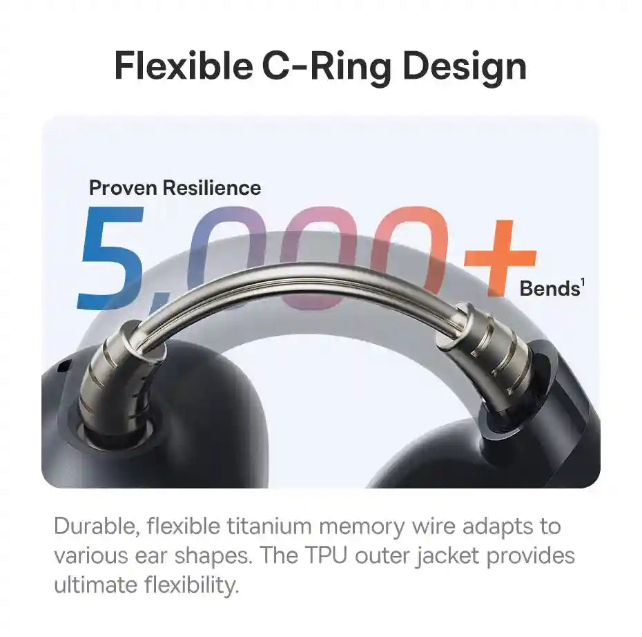 Tidesmit Open Ear Wireless Earbuds – Secure Clip-On Sports Headphones Tidesmit