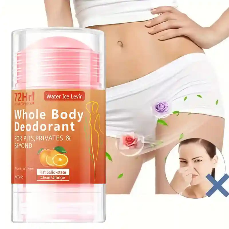 Tidesmit 45g aluminum-free full-body deodorant stick with orange extract for long-lasting, gentle freshness.